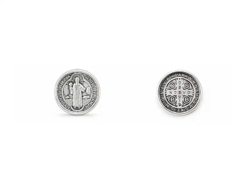 DIJE METALICO NIQUEL SAN BENITO 10MM X 10MM X 50GRS X 45UN APROX.